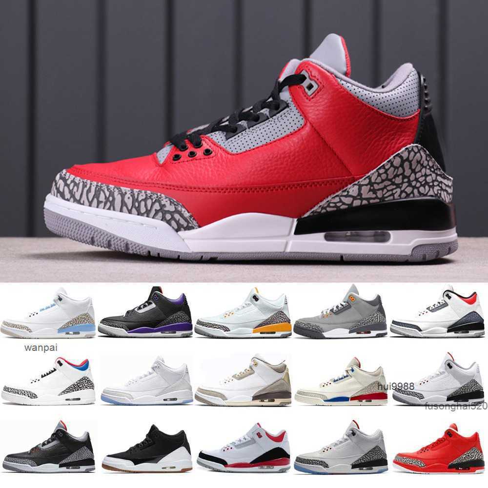 

2023 3 3s Mens Basketball Shoes Retro Cement Black Fire Red Georgetown Jumpman Sneakers Men UNC Laser Orange Court Trainers sports sho og designer shoes, Court purple