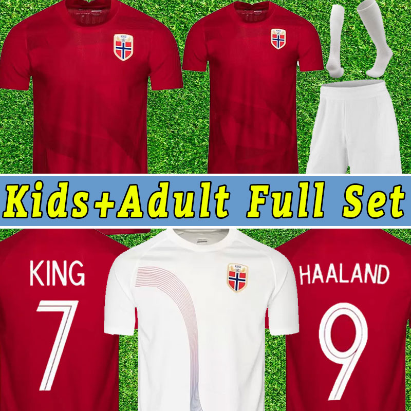 

2023 Norwaies Haaland Soccer Jerseys 2022 noruega ODEGAARD Berge King OTH camisetas de fUtbol Noreg world cup national team Football shirt Norge Men Kid Kits sock, Home