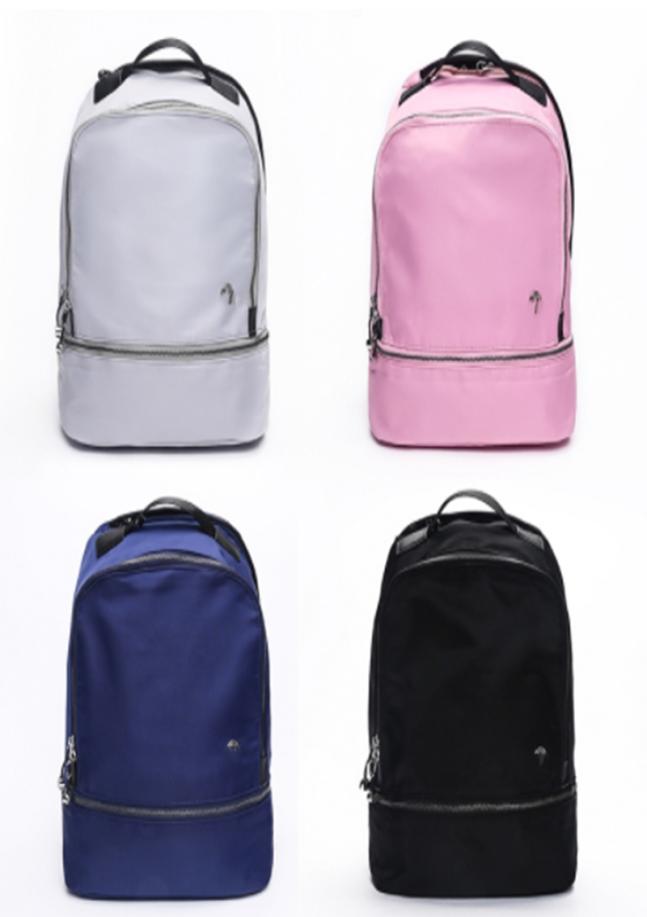 

2021 NEW womens yoga sport Backpack Fitness bags large Travel lu Storage Bag outdoor lu nylon fold Dry wet separation8956374