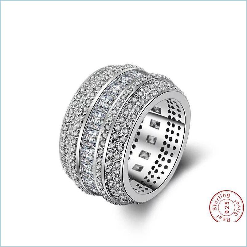 

Cluster Rings Cluster Rings Luxury Big Zircon Stone 925 Sterling Sier Round Band For Women Fashion Jewelry 2021 Wedding Engagement R Dhbtr