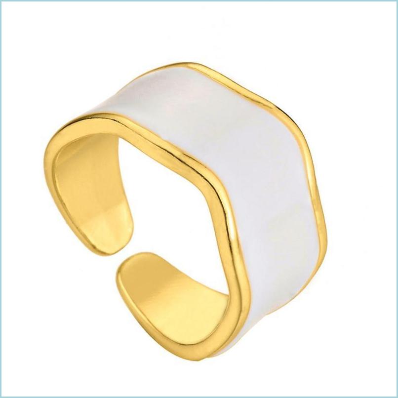 

Cluster Rings Cluster Rings Hip Hop Adjustable Ring Enamel Irregar Anillos Mujer Bijoux Femme Gold For Women Men Jewelry Party Gift Dhhge