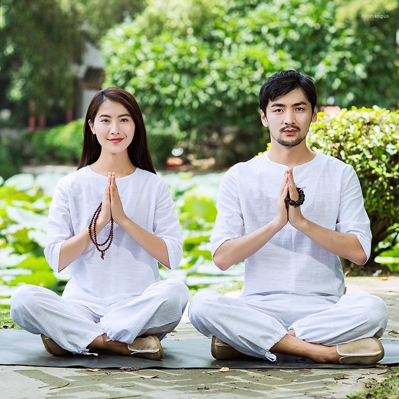 

Ethnic Clothing Breathable Linen Women Traditional Chinese Half Sleeve Wushu Taichi Kungfu Uniform Tai Chi Uniforms Exercise