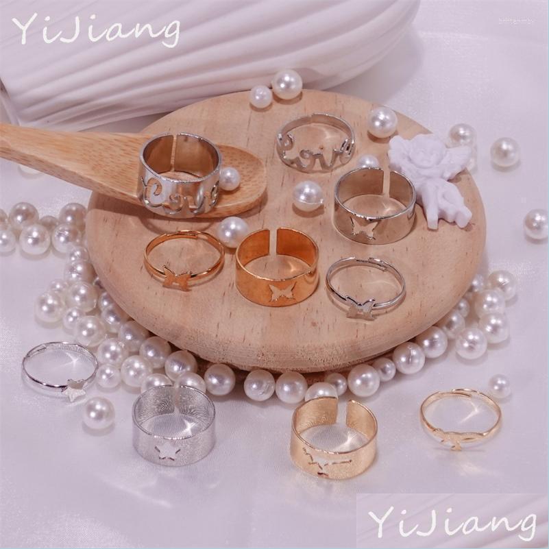 

Cluster Rings Cluster Rings 4Pc Trendy Sier Dinosaur For Women Men Couple Ring Set Combination Friendship Ringhollow Animal Jewelry Dhdxk