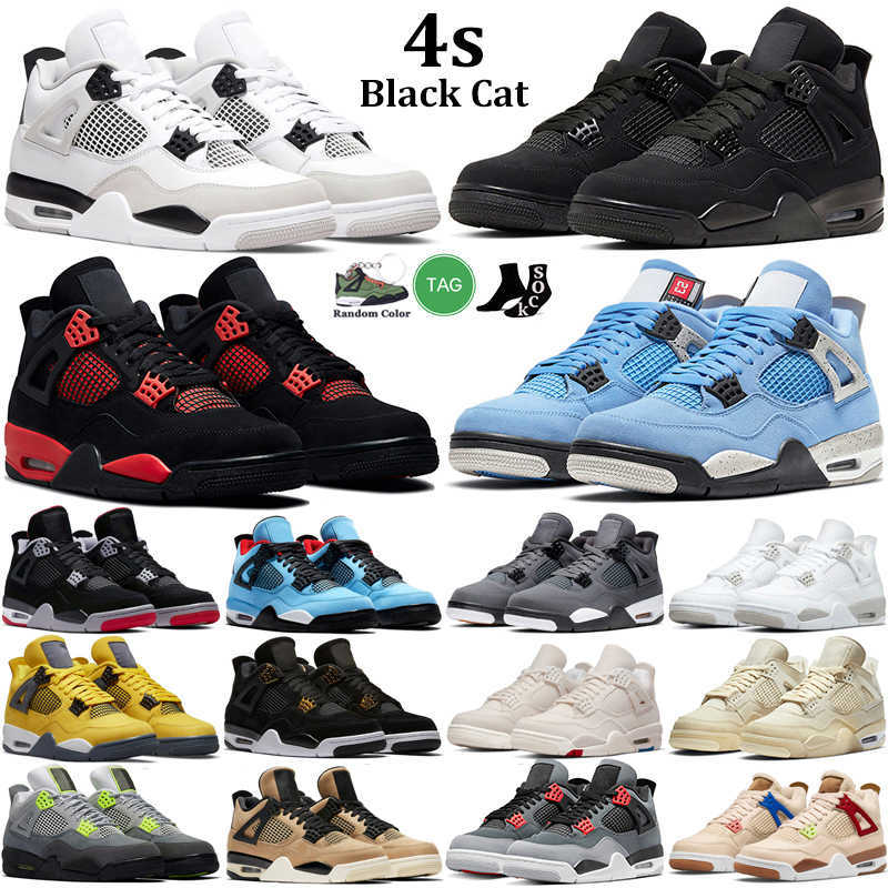 

OG 4 4s Basketball Shoes Men Sneakers Military Black Cat Red Thunder University Blue White Oreo Cool Grey Canvas Mens Women Trainers Outdoor, The shoe box