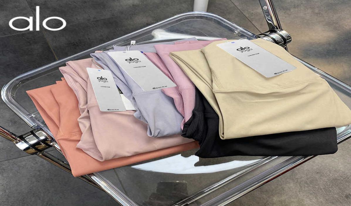 

Alo Yoga Outfits Leggings Double Sided Brushed Seamless Nude High Waist Nylon Fitness Pants Running Sports Yoga Clothes1532676, Black