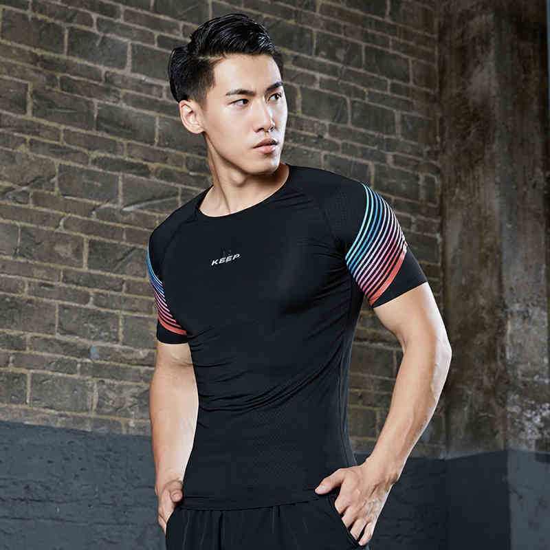 

Men' Comprsion T Workout Sport Running Shirt Short Sv Male Gym Fitns Bodybuilding Jersey Rashgard Athletic Tops, Dmbf72601