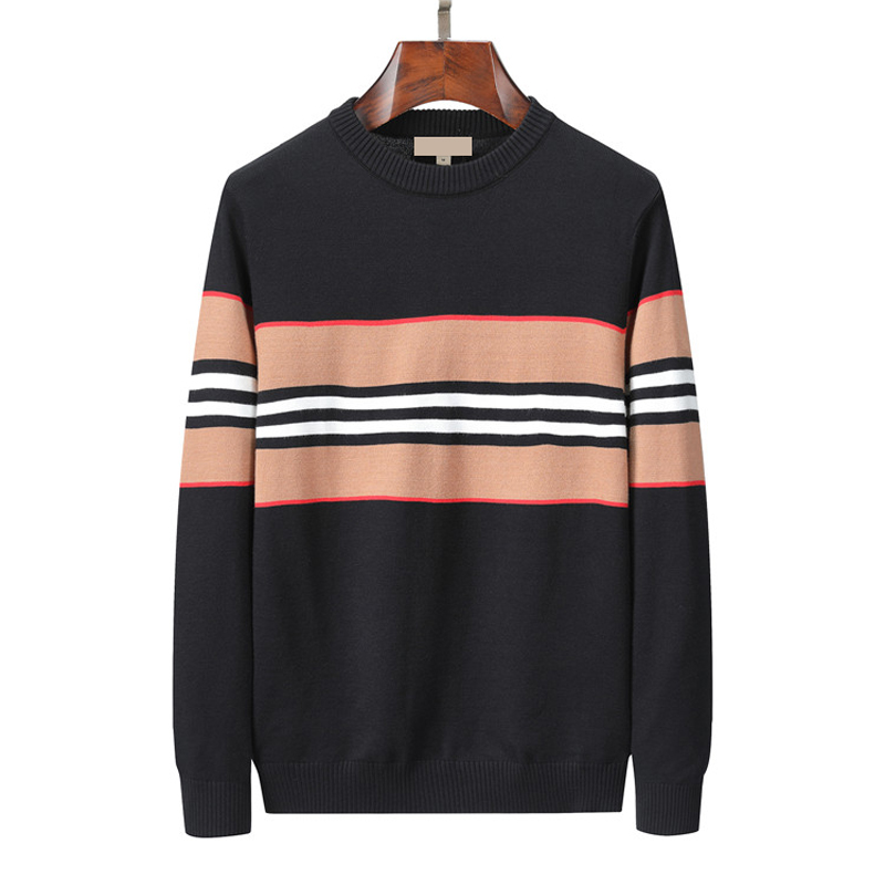22fw Europe Autumn Winter Sweaters Men Women Designers Casual Striped Long Sleeves Crew Neck Warm Knitted Woolen Sweatshirt