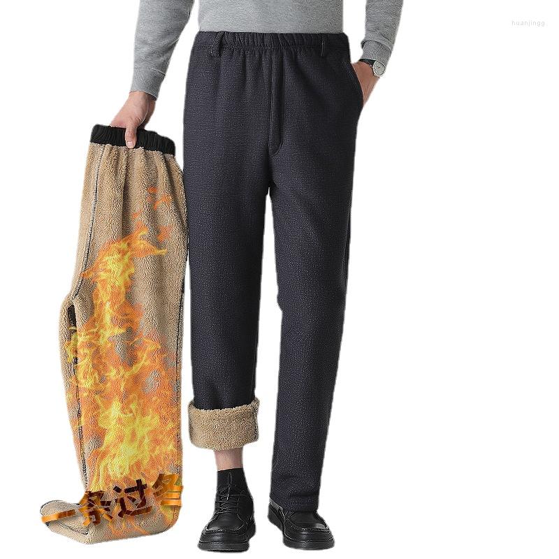 

Men's Pants Plus Size Men Winter Fleece Leggings Casual High Quality Slim Velvet Skinny Thermal Warm Thick Legging R40, Shenhui thin