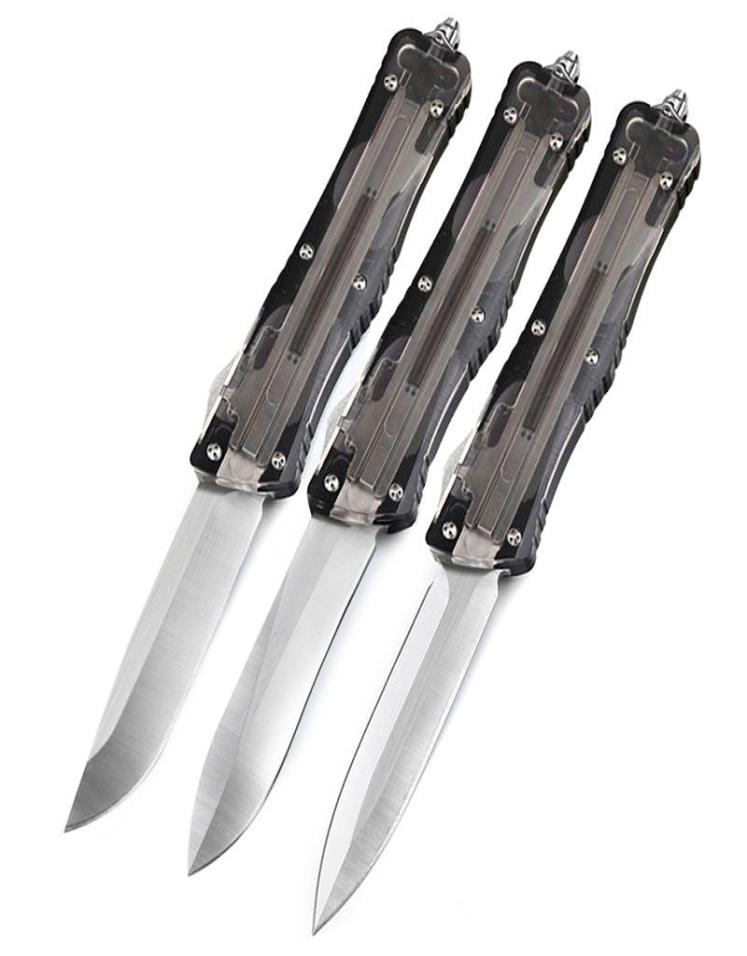 

MIKER 6mode Transparent Handle of Sawtooth Dragon Folding knife D2 blade CNC high precision field survival camping knife2725375