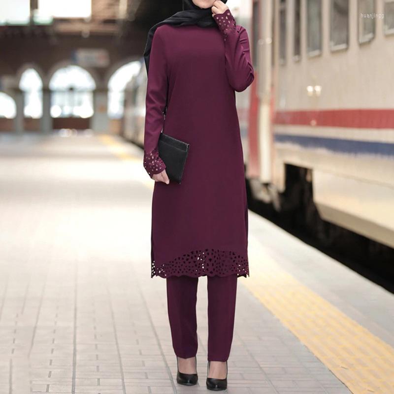 

Ethnic Clothing Donsignet Muslim Sets Fashion Women Abaya Suit Two-piece Women's Long Skirt Dubai