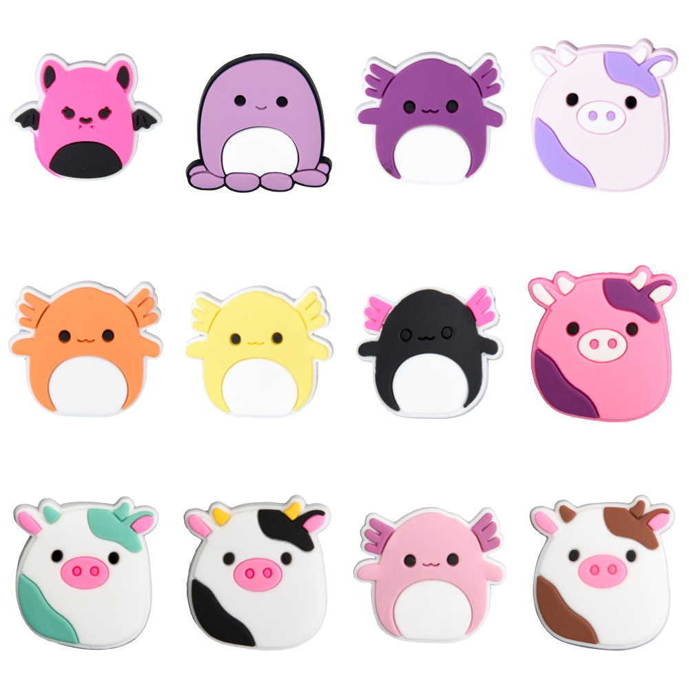 

1pcs Kawaii Animal Croc Charms PVC Shoes Decoration Clog Sandals Wristband Accessories For Girls Children's Birthday Party Gifts