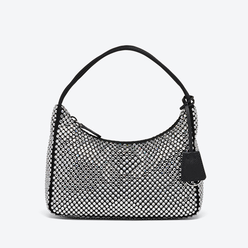 

Top-quality Armpit Bags Classic Designer Handbags for Multi-Color Fashion wholesale hobo bag underarm Pochette 2005 Shoulder bag purses lady Triangle Diamond, Black diamond white