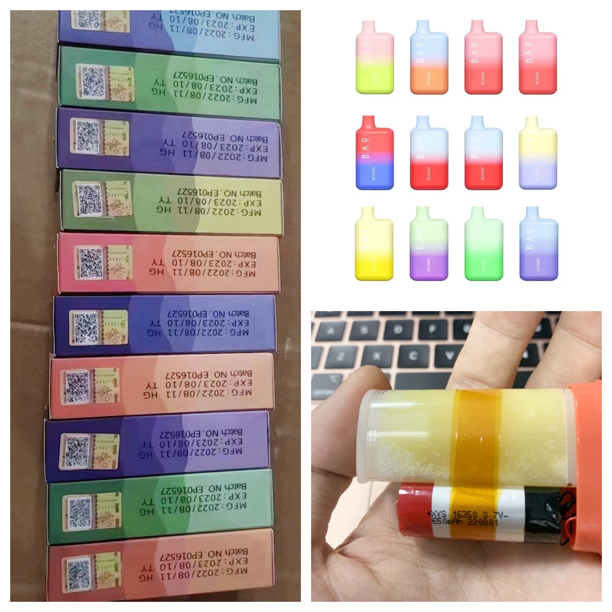

Ef Bar BC5000 Disposable E cigarettes 5000 Puffs Vape Pen Pre-Filled Pods 650Mah Rechargeable Battery 13Ml Box Style Device Vapor 24Colors