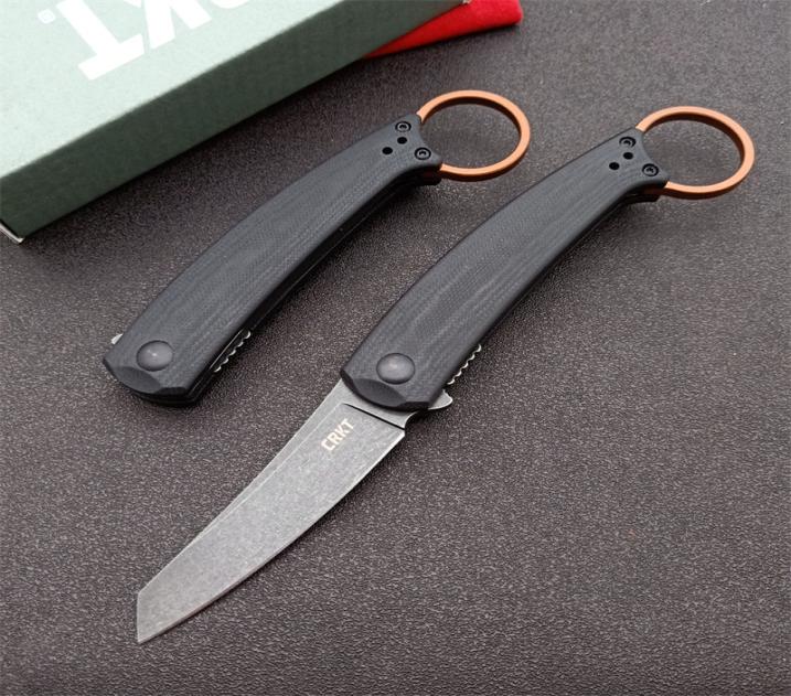

CRKT 7150 Ibi Flipper Folding Knife 270quot Stonewash Blade G10 Handles Pocket Knives Rescue Utility EDC Tools2981934