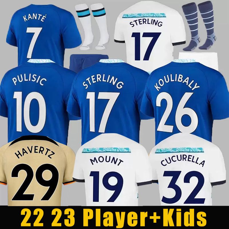 

CUSTOM CFC Soccer Jerseys 22 23 STERLING MOUNT HAVERTZ ZIYECH CHILWELL player fans football shirt 2022 2023 HAVERTZ PULISIC Jersey Men Kids, 14 adult suit