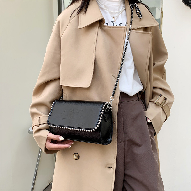 

Women Inclined Shoulder Bags Fashion casual Womens Bag Small Handbag Totes High-capacity Premium leather Large volume wholesale Girl Mobile Phone Bag Black 1403, Black randomly select two styles