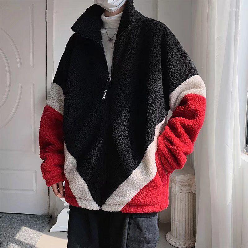 

Men's Jackets Men's Winter Jacket Korean Fashion Men Wool Coat Student Loose With Hood Trench For Women, Black
