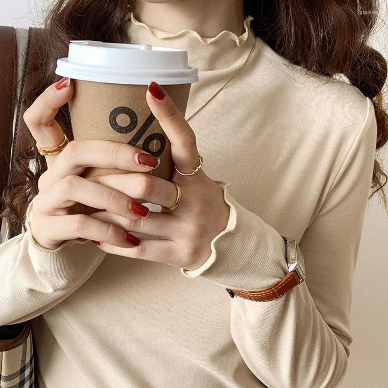 

Women' T Shirts Women' Turtleneck Bottoming Shirt Black Inner Modal Long Sleeve T-shirt 2022 Spring And Autumn Elegant Versatile Roll