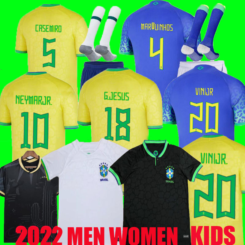 

2022 2023 soccer jersey brasil Camiseta de futbol dark WHITE men kids COUTINHO G.JESUS women football shirts MARQUINHOS VINI JR SILVA Casemiro RICHARLISON brazils