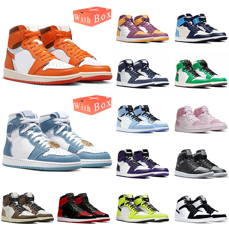 

Jumpmans basketball shoes mens womens starfish 1s denim 1 reto fashion black white panda dark mocha light smoke grey digital pink obsidian bred patent j1 j1s sneakers, A39 40-47 hand crafted