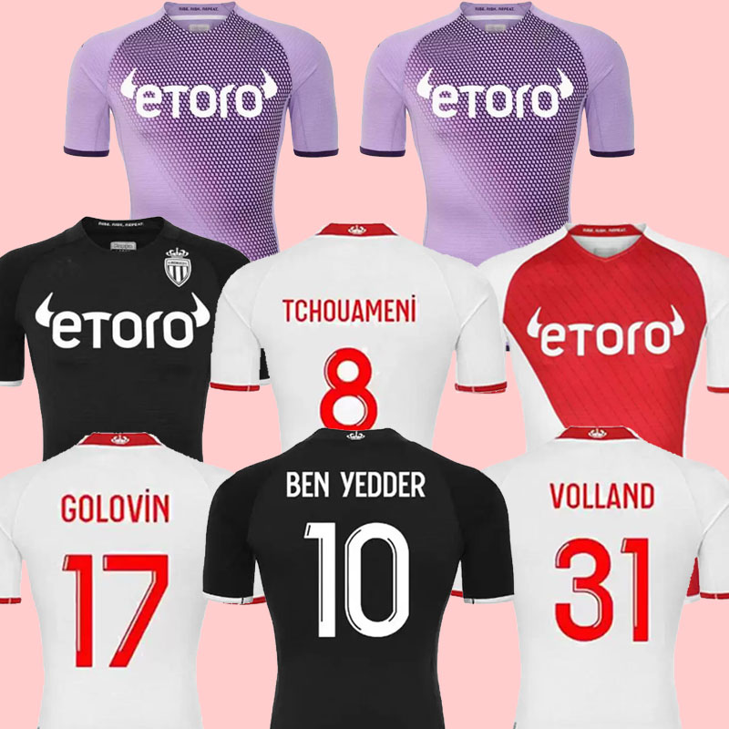 2022 2023 en tant que maillots de football Monaco Ben Yedder Volland Boadu Jean Lucas Maillots Diop 22 23 Henrique B.Badiashile Gelson Fabreags G
