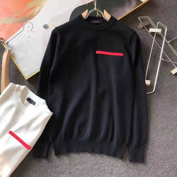 

23SS Sweaters Mens Wool With Letters Pattern Colorful Round Neck Sweatshirts Knits Long Sleeevs Unisex Outwears Warm Tops Man prad Sweater, 01