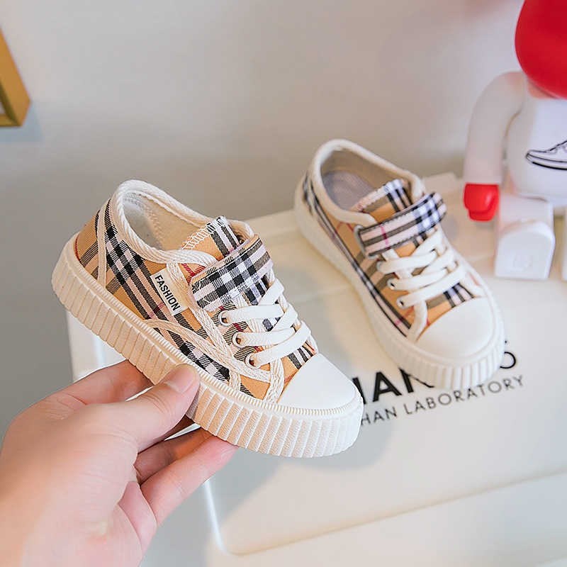

Shoes Casual Spring Children Canvas Baby Girls Sneakers Fashion Sport Sneaker Toddler Boy Shoes Size 26 37, Plaid