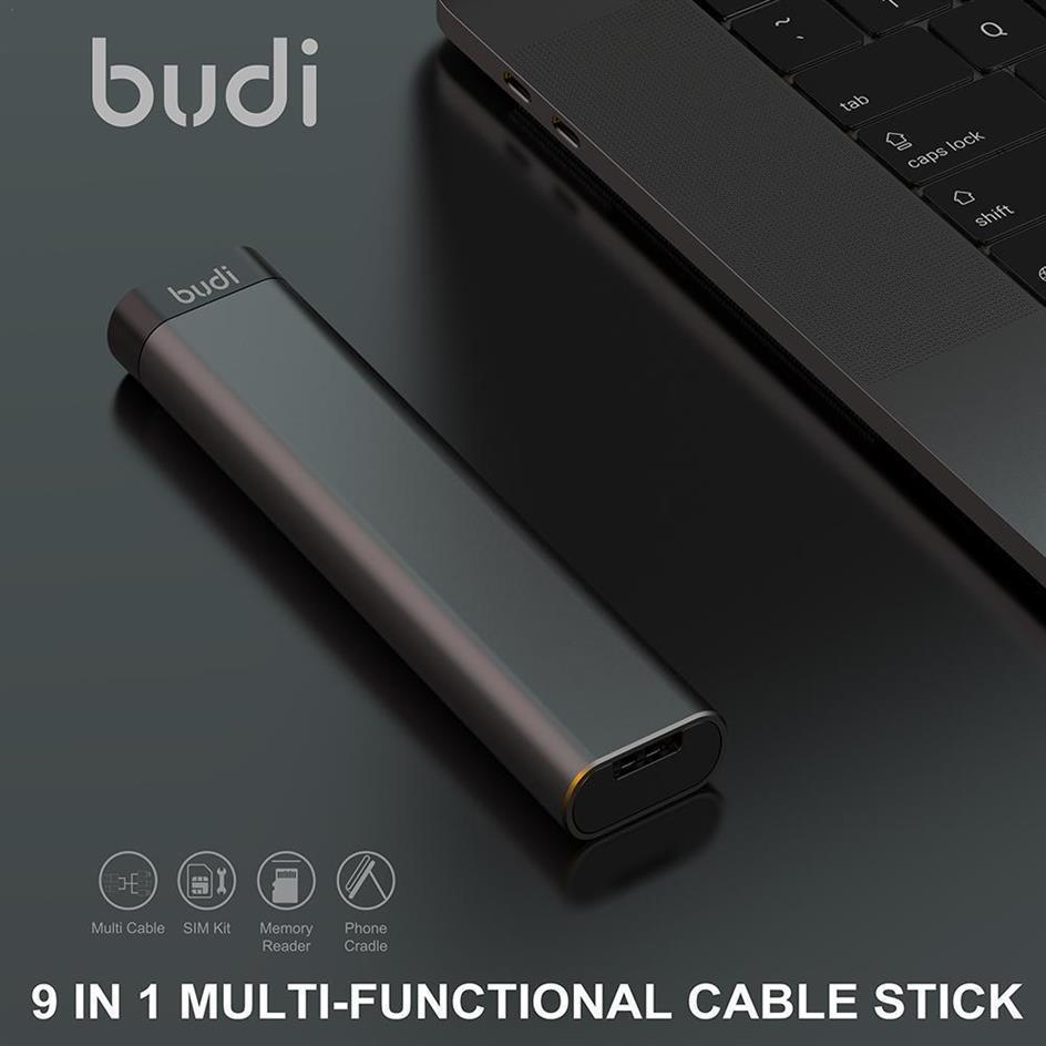

2022 BUDI Multi-function Smart Adapter Card Storage Data Cable USB Box Universal 15W Charger for Huawei Xiaomi Samsung Super