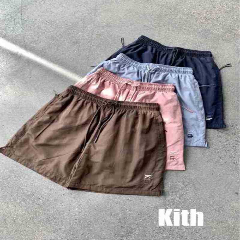 

High Street Embroidery Simple Style Mesh Shorts Streetwear Techwear Women's Traf Men Pants Men's Clothing, Sky blue