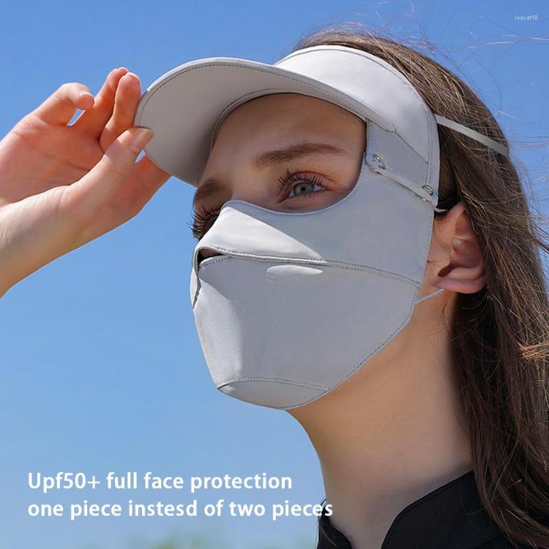 

Bandanas Women Sun Hat With Brim Mask Summer Uv Protection Sunscreen Breathable Silk Eye