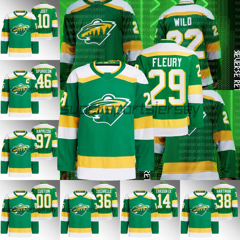 

Wild Hockey Jerseys 2022-23 Reverse Retro Minnesota Mats Zuccarello Kirill Kaprizov Matt Boldy Eriksson Ek Sam Steel Marcus Foligno Tyson Jost Ryan Hartman Spurgeon, 12 matthew boldy