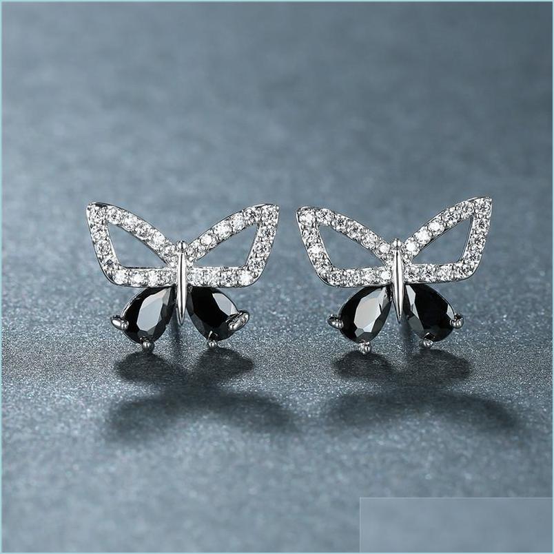 

Stud Stud Mticolor Zircon Animal Earrings Female Cute Small Butterfly Black Crystal Hollow For Women Boho Jewelry Drop Delivery 2022 Dhelw
