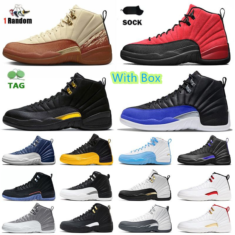 

Basketball Shoes Jumpman 12 12s High Royalty Taxi Utility Twist Reverse Flu Game Indigo University Gold Low Easter Men Man Sneakers Trainers With Box, Black taxi