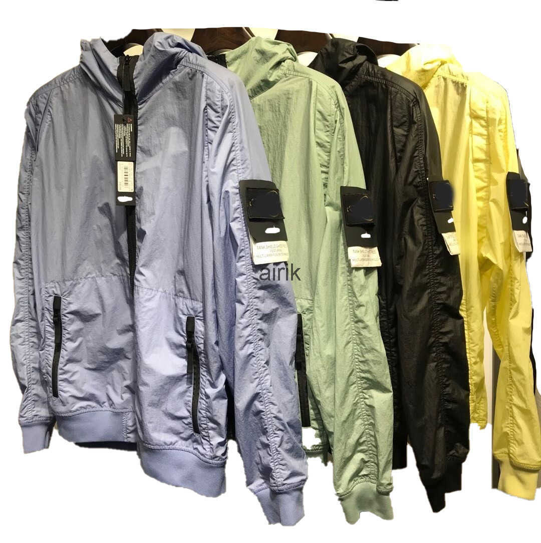

Designer pocket jackets stone jacket long sleeve zipper Badges men company casual coat windbreaker embrodiery mens shirts coats cp island1, Black