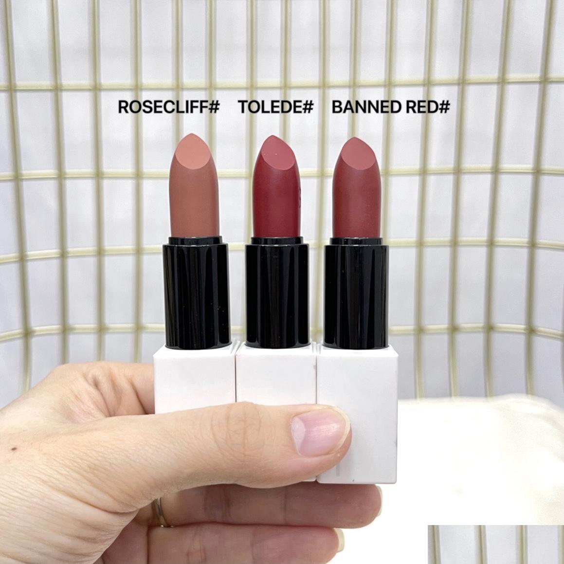 

Lipstick Drop Top Quality Brand Satin Lipstick Matte Lipsticks 3 5G Rouge A Levres Color Waterproof Long Lasting Lip Makeup Cosmetic Dhmwt, Randomly sended color