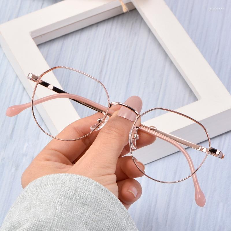 

Sunglasses Frames YIMARUILI Trend Polygon Retro Pure Titanium Eyeglasses Frame Men Personality Optical Prescription Glasses Women T3519