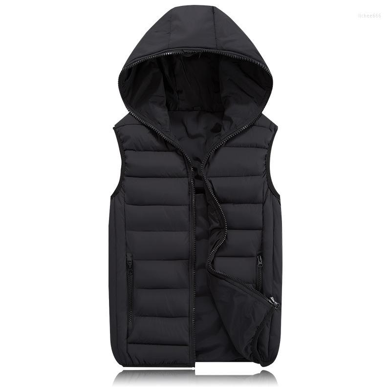 

Men' Vests High Quality Vest Men Zipper Casual Jackets Sleeveless Waistcoat, Black