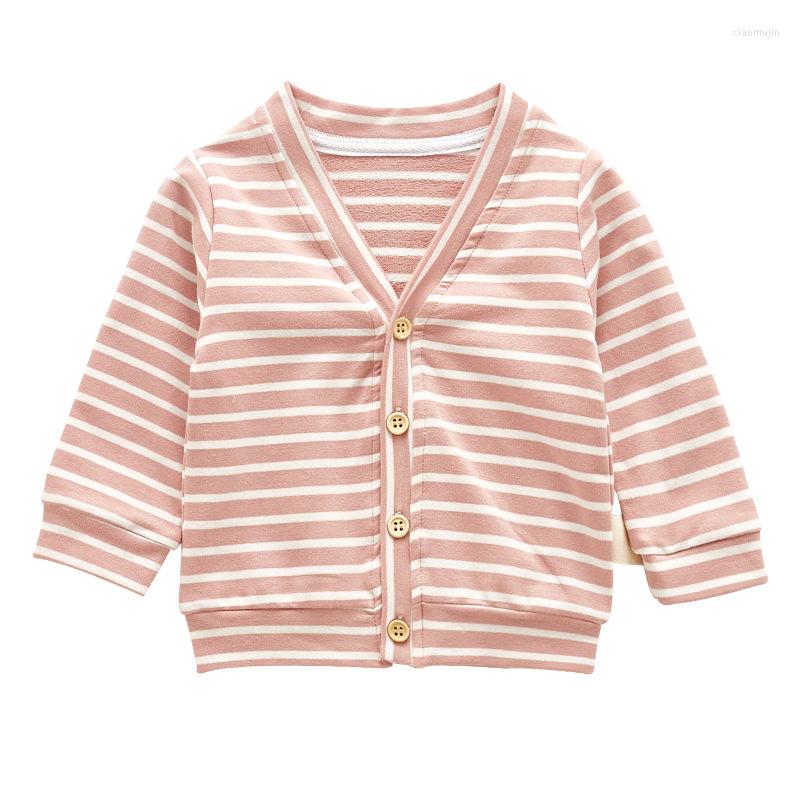 

Jackets Baby Jacket Girls And Boy Striped Spring Autumn Coat Outerwear 8BB027, Black