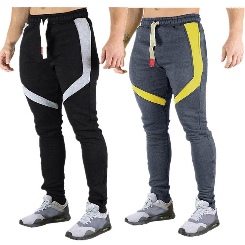 

Men's Pants Autumn And Winter Men's Fashion Contrast Color Splicing Leggings Leisure Sports Wear Clothing, Black