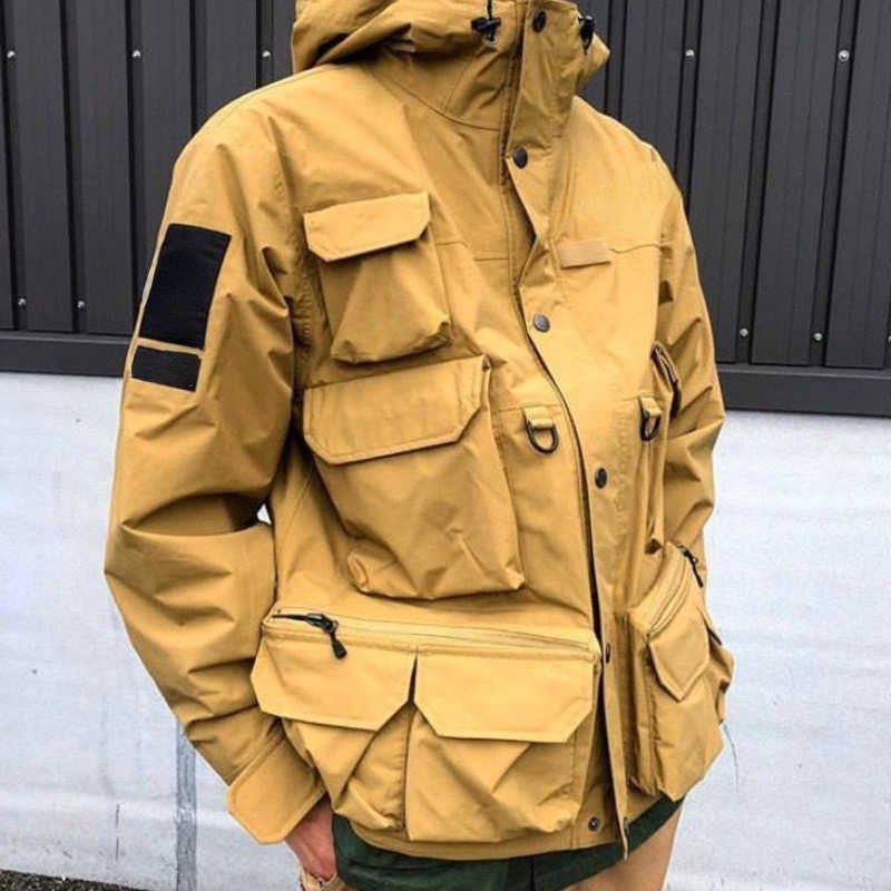 

Outdoor mens jacket tn designer hooded jacket nylon waterproof parka coat men windbreaker women functional wind multi pocket zippered cardigan trench coats, Color