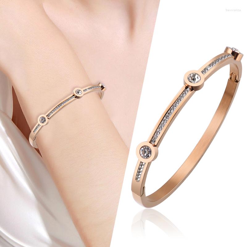 

Bangle Designer Oval Zircon Accessories For Jewelry Charm Women Stainless Steel Girlfriends Luxury Jewelr
