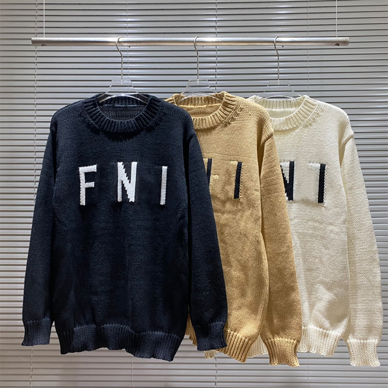 

Men's Chest letter Sweaters Long Loose Designer Brand Mens Womens Couples Ribbed Knit Sweater Autumn Winter Outwear Jumpers Tops