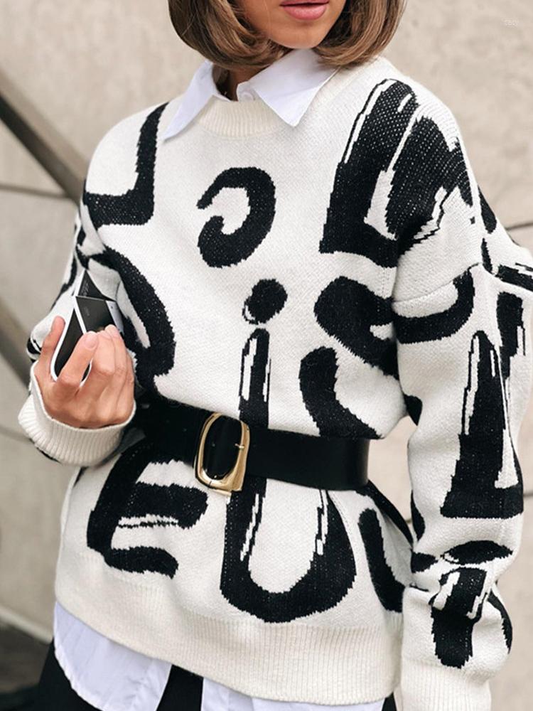 

Women' Sweaters Letter V-neck Women' Sweater 2022 Autumn Winter Loose Long Sleeve Female Jumpers Casual Fashion Bottoming Ladies, Khaki