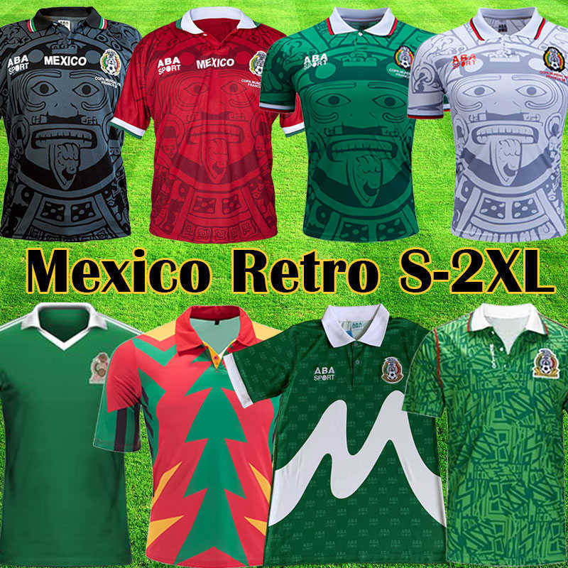 

1986 1998 Vintage MEXICO RETRO soccer jerseys BLANCO Hernandez Blanco Campos uniforms 1994 JORGE CAMPOS goalkeeper Football Jerseys shirt, 1998 away
