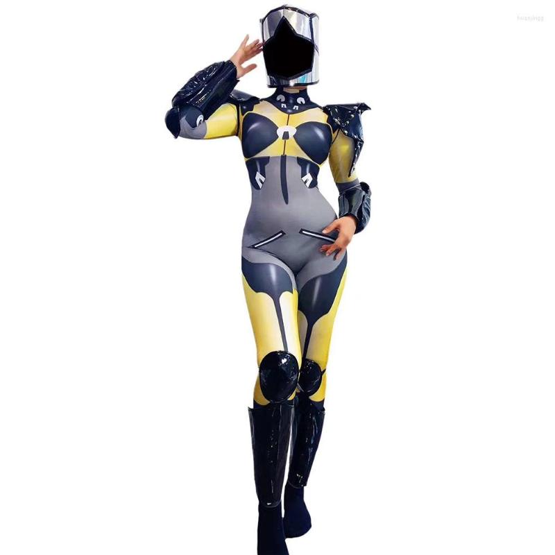 

Stage Wear Robot Women Sexy Jumpsuit Cosplay Costume Perform Party Club Clothing Rave Festival Drag Queen Outfits, Jumpsuits