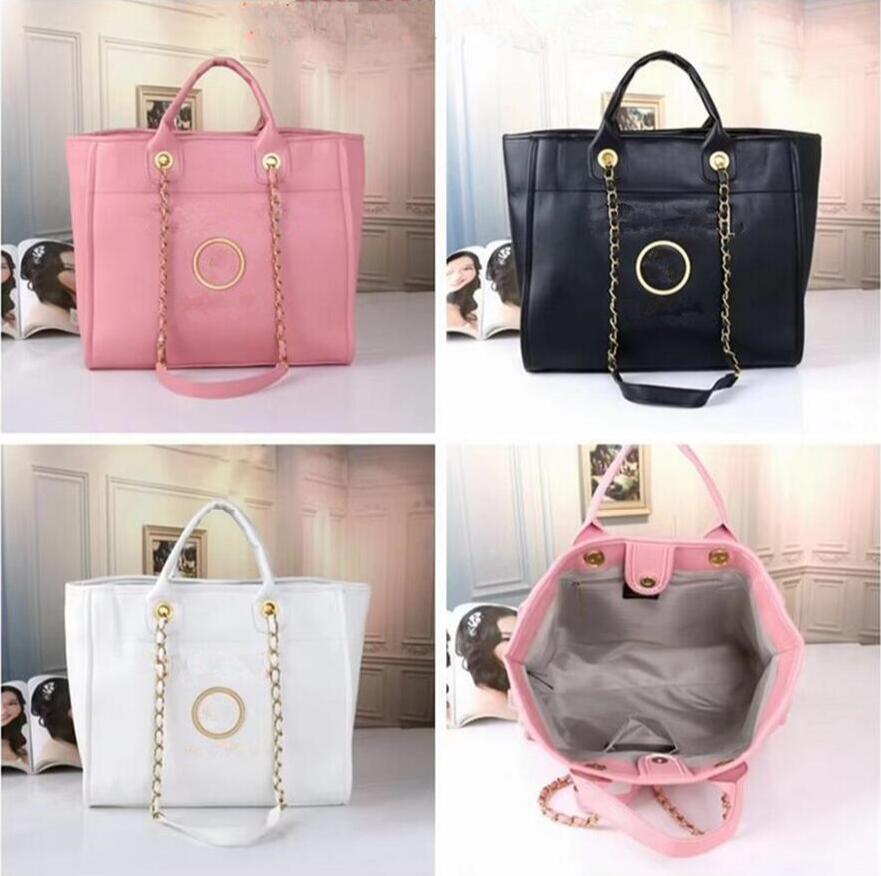 

women's designers shoulder bag Luxury tote purse handbag message bags cluth brand classic Genuine Crossbody CF 47CM pink, White