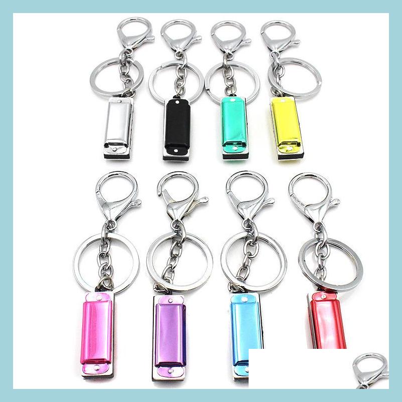 

Key Rings Mini 4 Hole Keychain Harmonica Key Chain Children Gift Rings Drop Delivery 2022 Jewelry Dhmph