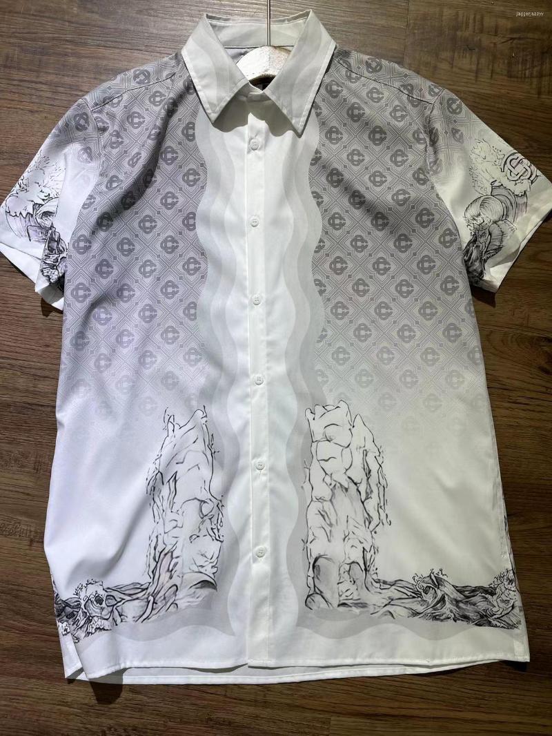 

Men's Casual Shirts L0961 Fashion Men's 2022 Runway Luxury European Design Party Style Clothing, Picture shown