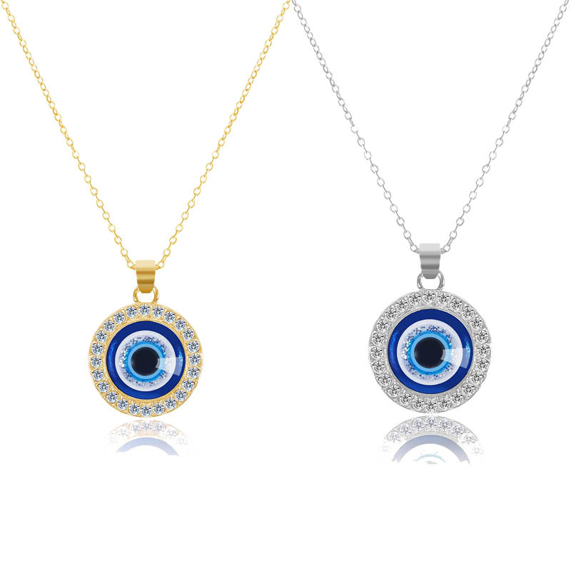 

Turkish Evil Eye Necklace Blue Eyes Pendant Necklaces Boho Protection Jewelry