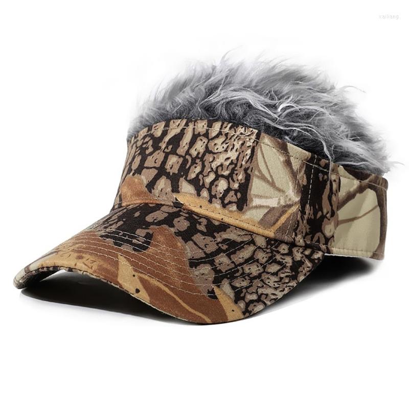 

Ball Caps Creative Fake Hair Peaked Adjustable Wig Hat All-match Street Fashion Personality For Women& Men, White